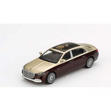 Mini GT 1/64 2024 Mercedes-Maybach S680, gold/dark red