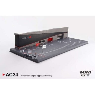 PRE-ORD3R Mini GT  1/64 2024 Nissan Diorama Motorsport & Customizing Nismo Operation Center, grey