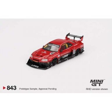 Mini GT Modeliukas 1/64 2024 Nissan Skyline GT-R (R34) Super Silhoutte, red/black Mini GT Modeliukas 1/64 2024 Nissan Skyline GT-R (R34) Super Silhoutte, red/black
