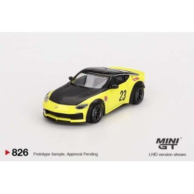 Mini GT  1/64 2024 Nissan Z LB LB Nation Works Ikazuchi, yellow