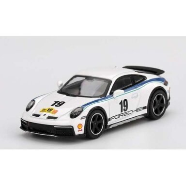 Mini GT 1/64 2024 Porsche 911 (992) Dakar Rally Design Package 74, white