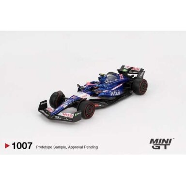 PRE-ORD3R Mini GT 1/64 2024 RB VCARB 01 #22 Yuki Tsunoda F1 2024 Bahrain GP, blue/white