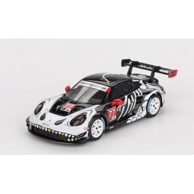 Mini GT 1/64 2025 Porsche 911 (992) GT3 R #77GTD PRO AO Racing Petit Le Mans, white/black/red