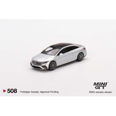 Mini GT 1/64 Mercedes Benz EQS 580 4Matic High-Tech, silver/black