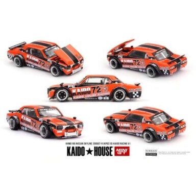 Mini GT 1/64 Nissan Skyline 2000GT-R (KPGC10), Kaido Racing V1, red/black/white Mini GT 1/64 Nissan Skyline 2000GT-R (KPGC10), Kaido Racing V1, red/black/white