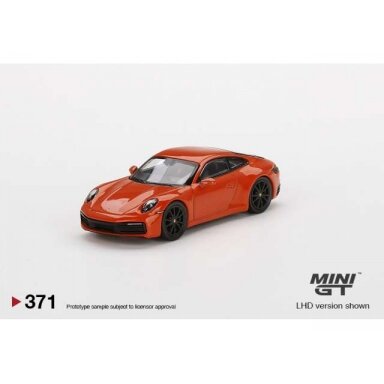 Mini GT 1/64 Porsche 911 (992) Carrera 4S, lava orange