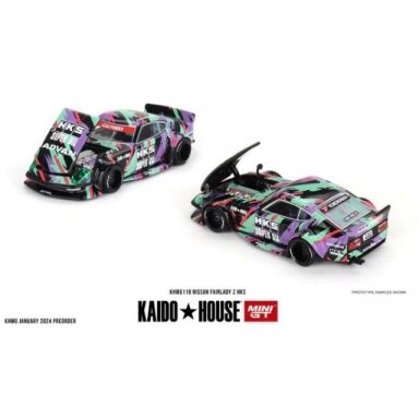 Mini GT Kaido House Modeliukas 1969 Nissan Fairlady Z HKS, green/purple/red/black Mini GT Kaido House Modeliukas 1969 Nissan Fairlady Z HKS, green/purple/red/black