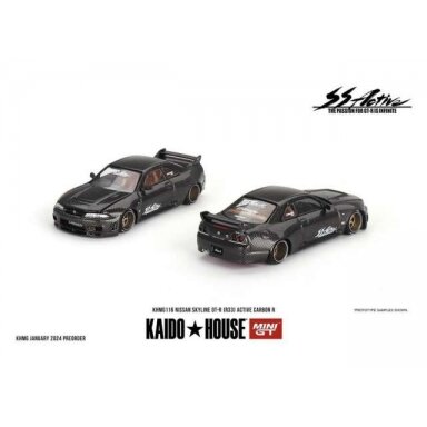 IŠPAKUOTAS!!! Mini GT Kaido House Modeliukas 1995 Nissan Skyline GT-R (R33) Active Carbon R, black (yra Sandėlyje) IŠPAKUOTAS!!! Mini GT Kaido House Modeliukas 1995 Nissan Skyline GT-R (R33) Active Carbon R, black (yra Sandėlyje)