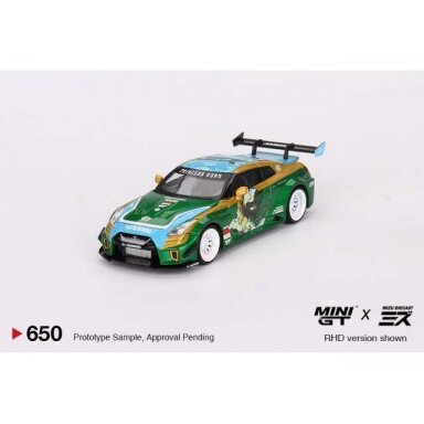 Mini GT Modeliukas LB Silhouette Works Nissan GT 35GT-RR Ver.2 *RORO*, green/blue Mini GT Modeliukas LB Silhouette Works Nissan GT 35GT-RR Ver.2 *RORO*, green/blue