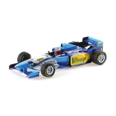 Minichamps Modeliukas 1/18 1995 Benetton Renault B195 Michael Schumacher Winner Belgian GP, blue/white/yellow Minichamps Modeliukas 1/18 1995 Benetton Renault B195 Michael Schumacher Winner Belgian GP, blue/white/yellow