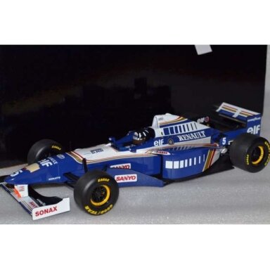 Minichamps Modeliukas 1/43 1996 Williams Renault FW18 World Champion Dirty Version Damon Hill, blue/white Minichamps Modeliukas 1/43 1996 Williams Renault FW18 World Champion Dirty Version Damon Hill, blue/white