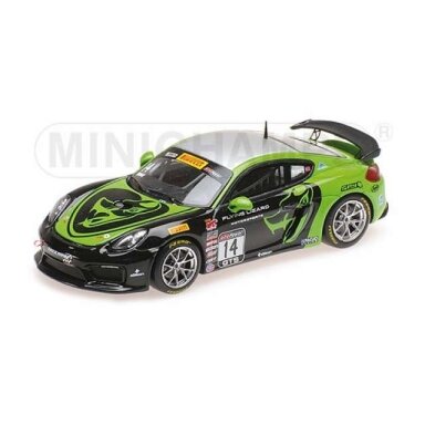Minichamps Modeliukas 1/43 2017 Porsche Cayman GT4 Clubsport MR #14 Nate Stacy Pirelli World Challenges GTS *Resin Series*, black/green Minichamps Modeliukas 1/43 2017 Porsche Cayman GT4 Clubsport MR #14 Nate Stacy Pirelli World Challenges GTS *Resin Series*, black/green