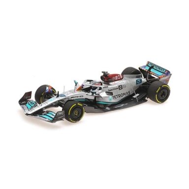 Minichamps Modeliukas 1/43 2022 Mercedes-AMG PETRONAS W13 George Russell Miami GP, silver/blue Minichamps Modeliukas 1/43 2022 Mercedes-AMG PETRONAS W13 George Russell Miami GP, silver/blue