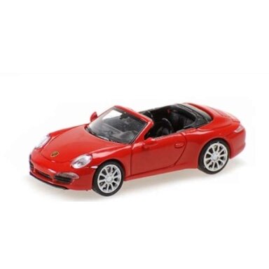 PRE-ORD3R Minichamps 1/87 2013 Porsche 911 Cabriolet, red