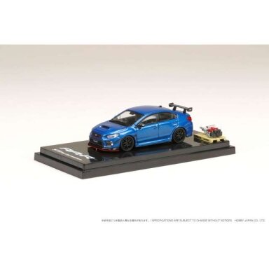 PRE-ORD3R Hobby Japan 2018 Subaru WRX STi RA-R Full option With EJ20 Balanced Boxter Engine Display Model, WR blue pearl