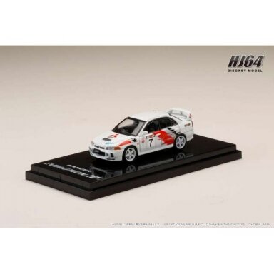 PRE-ORD3R Hobby Japan Mitsubishi Lancer GRS Evolution #7 IV GR.A Rally Graphic, scortia white