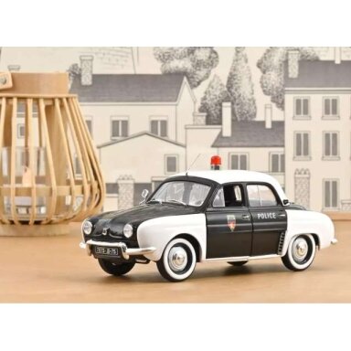 PRE-ORD3R NOREV 1/18 1958 Renault Dauphine *Police Pie*, black/white