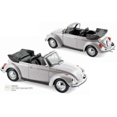 PRE-ORD3R NOREV 1/18 1973 Volkswagen 1303 Cabriolet, silver