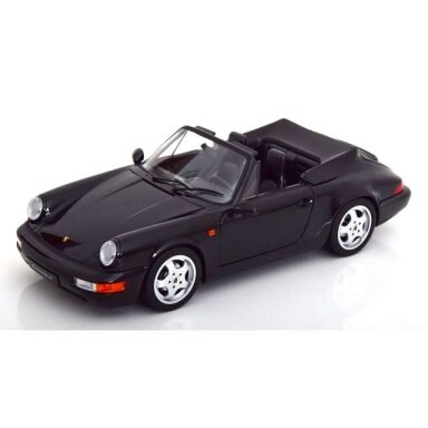 PRE-ORD3R NOREV 1/18 1990 Porsche 964 Carrera 4 Cabrio, black