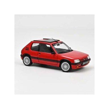 PRE-ORD3R NOREV 1/18 1991 Peugeot 205 GTi 1.9 PTS deco, red vallelunga