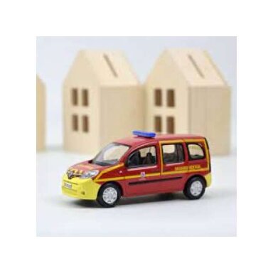 PRE-ORD3R NOREV 1/43 2013 Renault Kangoo Pompiers Secours Sante, red/yellow