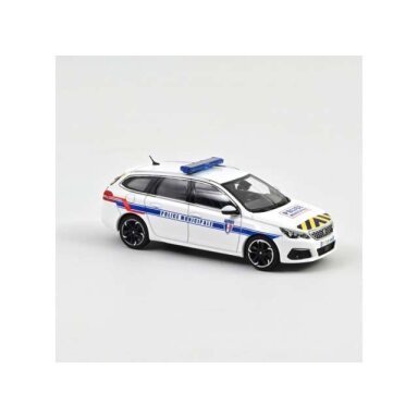 PRE-ORD3R NOREV 1/43 2018 Peugeot 308 SW *Police Municipale*, white/blue/yellow