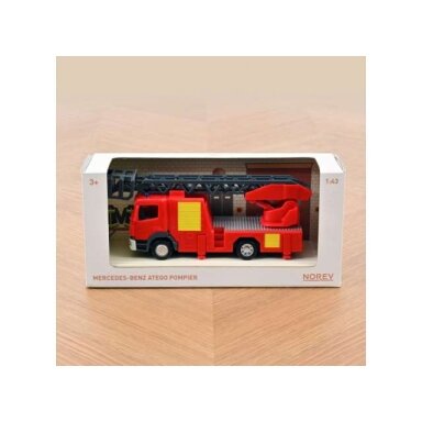 PRE-ORD3R NOREV 1/43 Camion Pompier Mercedes-Benz Atego Plastigam Fire Truck, red/yellow