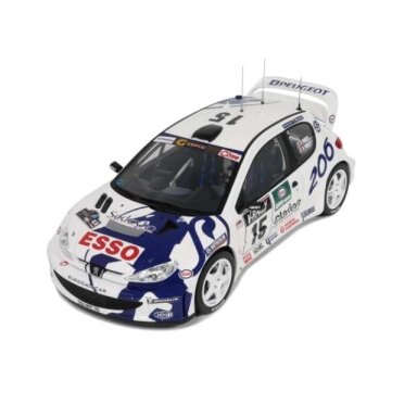 PRE-ORD3R OttOmobile Miniatures 1/12 1999 Peugeot 206 WRC Tour de Corse *resin series*, white