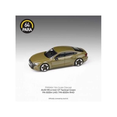 PRE-ORD3R Para64 Modeliukas 1/64 Audi E-Tron GT *Left Hand Drive*, tactical green (cars in a deluxe Acrylic window box) PRE-ORD3R Para64 Modeliukas 1/64 Audi E-Tron GT *Left Hand Drive*, tactical green (cars in a deluxe Acrylic window box)