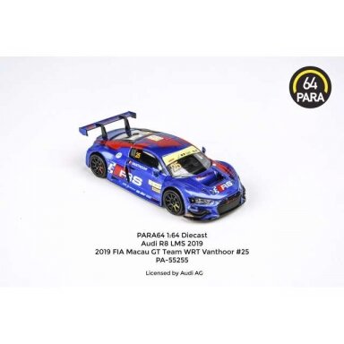 Para64 Modeliukas 2019 Audi R8 LMS EVO #25 FIA Macau WRT van Thoor (cars in a deluxe Acrylic window box) Para64 Modeliukas 2019 Audi R8 LMS EVO #25 FIA Macau WRT van Thoor (cars in a deluxe Acrylic window box)