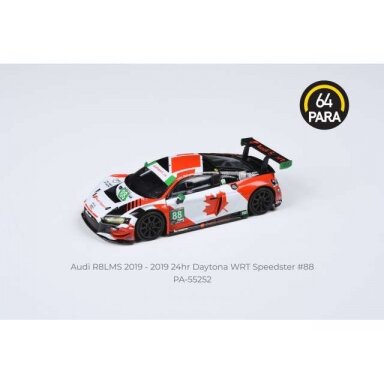 PRE-ORD3R Para64 Modeliukas 2019 Audi R8 LMS EVO #88 Speedstar 24hr Daytona WRT, black/red/white (cars in a deluxe Acrylic window box) PRE-ORD3R Para64 Modeliukas 2019 Audi R8 LMS EVO #88 Speedstar 24hr Daytona WRT, black/red/white (cars in a deluxe Acrylic window box)