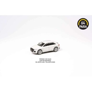 Para64 Modeliukas Audi RS Q8 *Right Hand Drive*, white (cars in a deluxe Acrylic window box) Para64 Modeliukas Audi RS Q8 *Right Hand Drive*, white (cars in a deluxe Acrylic window box)