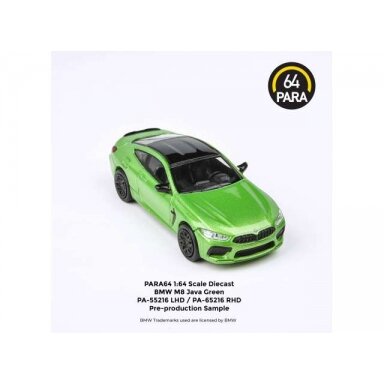 PRE-ORDER Para64 Modeliukas BMW M8 Coupe *Right Hand Drive*, java green (cars in a deluxe Acrylic window box) PRE-ORDER Para64 Modeliukas BMW M8 Coupe *Right Hand Drive*, java green (cars in a deluxe Acrylic window box)