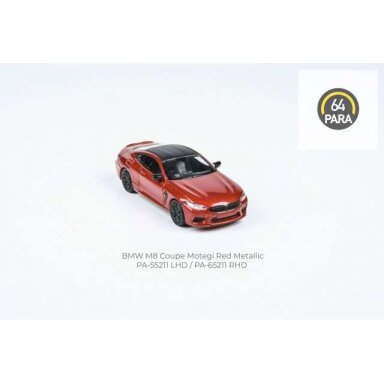 PRE-ORD3R Para64 Modeliukas BMW M8 Coupe *Right Hand Drive*, red (cars in a deluxe Acrylic window box) PRE-ORD3R Para64 Modeliukas BMW M8 Coupe *Right Hand Drive*, red (cars in a deluxe Acrylic window box)