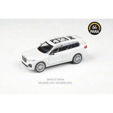 PRE-ORD3R Para64 Modeliukas BMW X7 *Right Hand Drive*, white (cars in a deluxe Acrylic window box) PRE-ORD3R Para64 Modeliukas BMW X7 *Right Hand Drive*, white (cars in a deluxe Acrylic window box)
