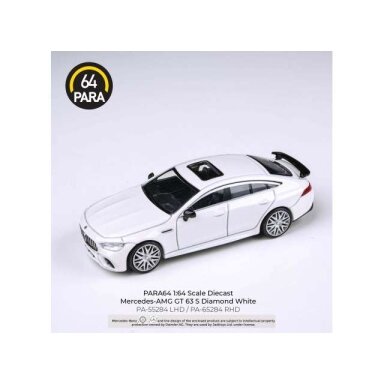 PRE-ORD3R Para64 Modeliukas Mercedes-AMG GT 63S Diamond *Right Hand Drive*, white (cars in a deluxe Acrylic window box) PRE-ORD3R Para64 Modeliukas Mercedes-AMG GT 63S Diamond *Right Hand Drive*, white (cars in a deluxe Acrylic window box)
