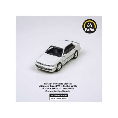 PRE-ORD3R Para64 Modeliukas Mitsubishi Galant VR-4 *Left Hand Drive*, sophia white (cars in a deluxe Acrylic window box) PRE-ORD3R Para64 Modeliukas Mitsubishi Galant VR-4 *Left Hand Drive*, sophia white (cars in a deluxe Acrylic window box)