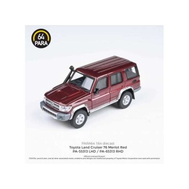 PRE-ORD3R Para64 Modeliukas Toyota Land Cruiser 76 *Left Hand Drive*, merlot red (cars in a deluxe Acrylic window box) PRE-ORD3R Para64 Modeliukas Toyota Land Cruiser 76 *Left Hand Drive*, merlot red (cars in a deluxe Acrylic window box)