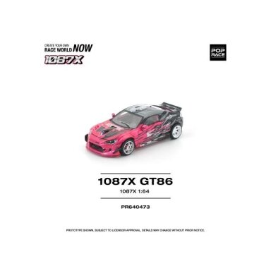 PRE-ORD3R Pop Race Modeliukas 1/64 1087x GT86, pink PRE-ORD3R Pop Race Modeliukas 1/64 1087x GT86, pink