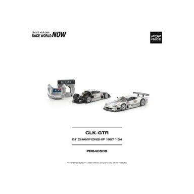 PRE-ORD3R Pop race Modeliukas 1/64 1997 Mercedes Benz AMG CLK GTR FIA GT Championship, silver PRE-ORD3R Pop race Modeliukas 1/64 1997 Mercedes Benz AMG CLK GTR FIA GT Championship, silver