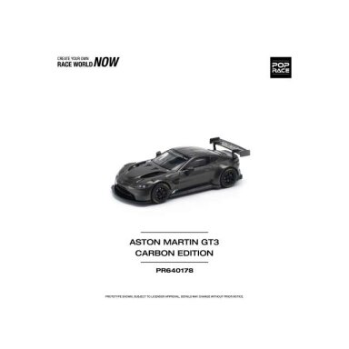 Pop Race Modeliukas 1/64 Aston Martin GT3, carbon edition Pop Race Modeliukas 1/64 Aston Martin GT3, carbon edition