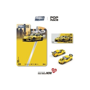 PRE-ORD3R Pop race Modeliukas 1/64 Darwin Pro 66G WBK Supra A90, nitro yellow PRE-ORD3R Pop race Modeliukas 1/64 Darwin Pro 66G WBK Supra A90, nitro yellow