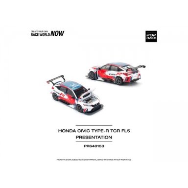 Pop Race Modeliukas 1/64 Honda Civic Type-R (FL5) TCR *Presentation*, white/red/black Pop Race Modeliukas 1/64 Honda Civic Type-R (FL5) TCR *Presentation*, white/red/black