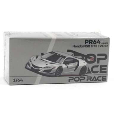 Pop race Modeliukas 1/64 Honda NSX GT3 EVO22, silver Pop race Modeliukas 1/64 Honda NSX GT3 EVO22, silver
