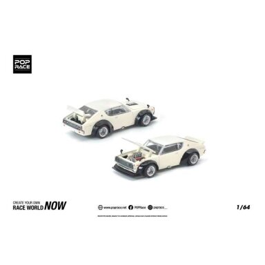 PRE-ORD3R Pop race Modeliukas 1/64 KPGC110 Kenmeri, white PRE-ORD3R Pop race Modeliukas 1/64 KPGC110 Kenmeri, white