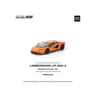 PRE-ORD3R Pop Race Modeliukas 1/64 Lamborghini Countach LP1 800-4, arancia atlas PRE-ORD3R Pop Race Modeliukas 1/64 Lamborghini Countach LP1 800-4, arancia atlas