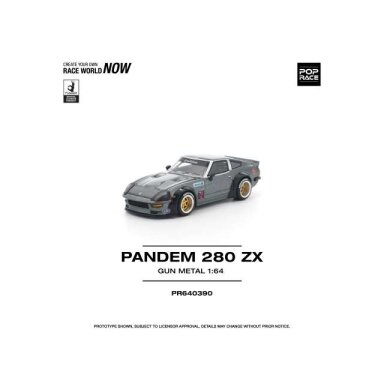 PRE-ORD3R Pop Race Modeliukas 1/64 Pandem 280ZX, gun metal