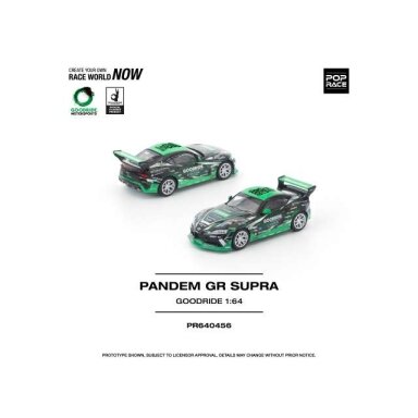 PRE-ORD3R Pop Race Modeliukas 1/64 Pandem GR Supra *Goodride*, black/green PRE-ORD3R Pop Race Modeliukas 1/64 Pandem GR Supra *Goodride*, black/green