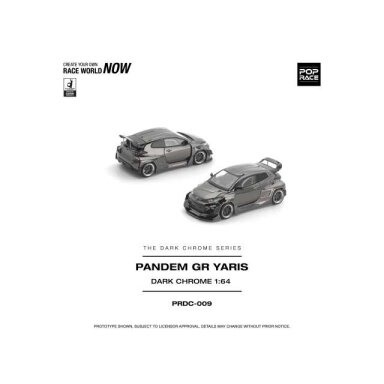 PRE-ORD3R Pop race Modeliukas 1/64 Pandem GR Yaris *The Dark Chrome Series*, dark chrome PRE-ORD3R Pop race Modeliukas 1/64 Pandem GR Yaris *The Dark Chrome Series*, dark chrome