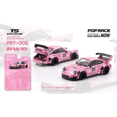 PRE-ORD3R Pop race Modeliukas 1/64 Porsche RWB 930 *Tokyo Station Exclusives*, pink chrome PRE-ORD3R Pop race Modeliukas 1/64 Porsche RWB 930 *Tokyo Station Exclusives*, pink chrome
